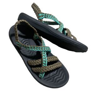 Megnya Comfort Walking Sandals with Arch Support Cord Braided Women’s size 9